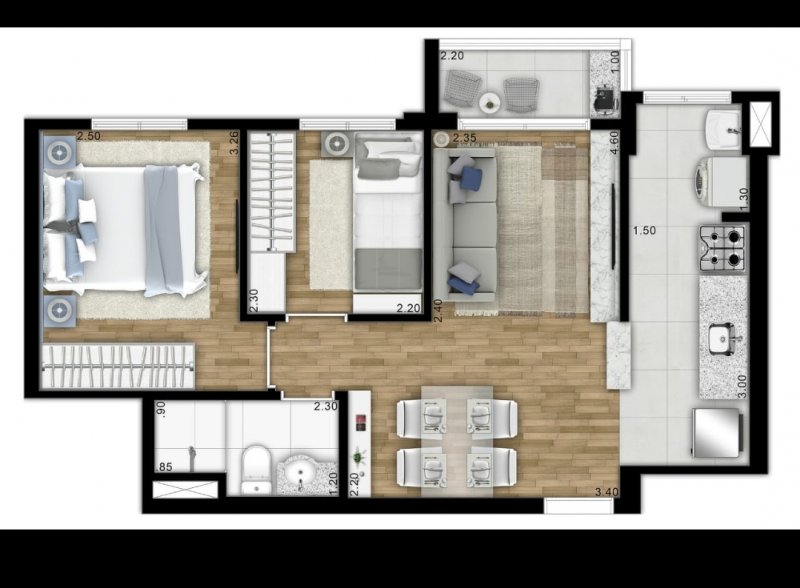 Apartamento, 2 quartos, 46 m² - Foto 25