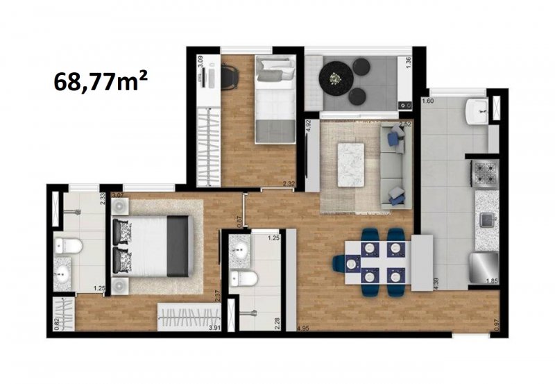 Apartamento, 2 quartos, 58 m² - Foto 37