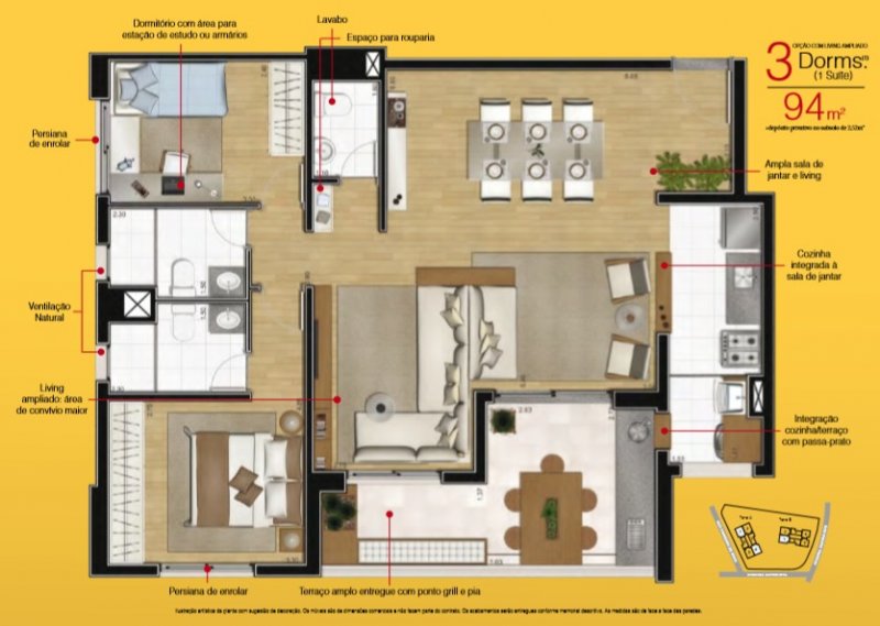 Apartamento, 3 quartos, 94 m² - Foto 43