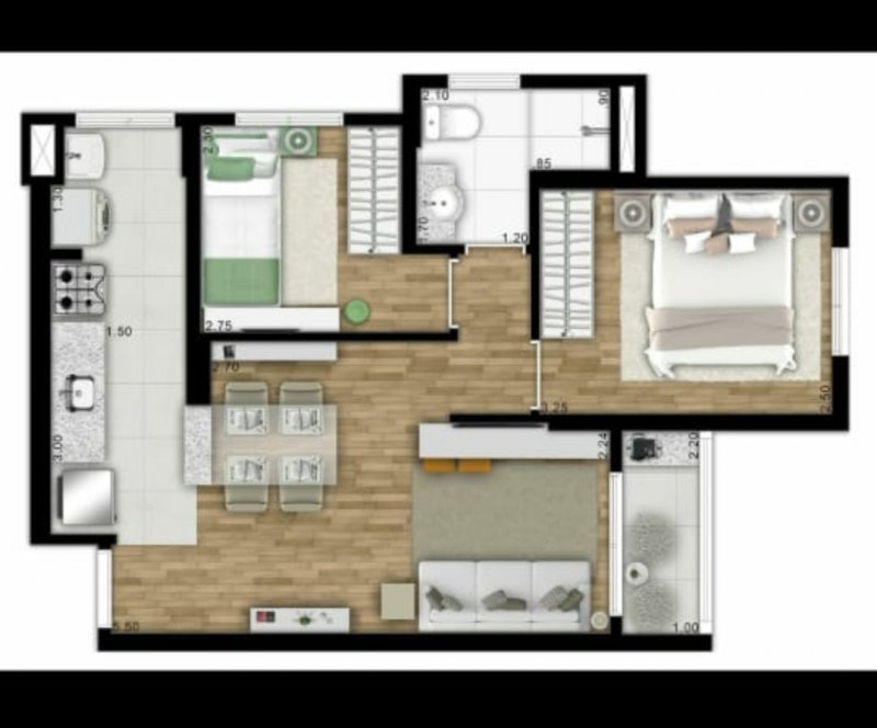 Apartamento, 2 quartos, 46 m² - Foto 24