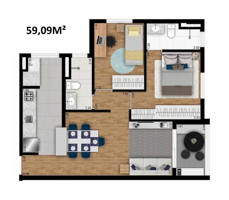 Apartamento, 2 quartos, 58 m² - Foto 35